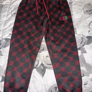 Black and Red Patterned Zumba sweats